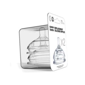 Comotomo - Silikon flaskesmokk - Fast flow - 6+ mnd - 2pk