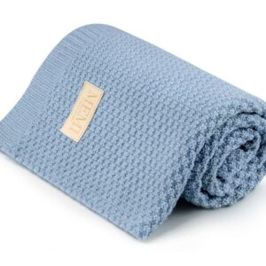 Merinoull Babyteppe - MEMI -Premium collection - Babyblå
