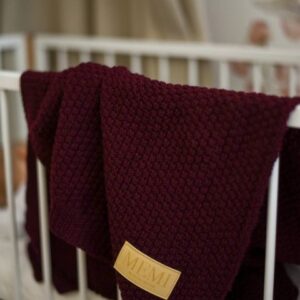 Merinoull Babyteppe - MEMI -Premium collection - Burgunder