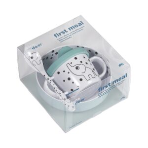 Første middagssett - Happy Dots - Done by Deer - Blå