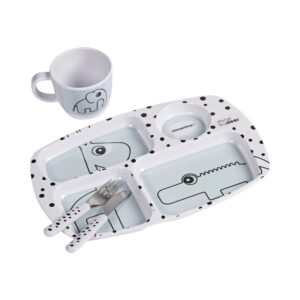 Toddler Middagssett - Happy Dots - Done by Deer - Blå