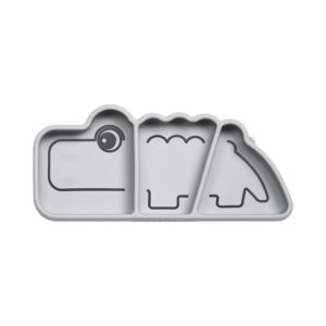 Snacktallerken - Stick & Stay - Croco - Done by deer - Grå