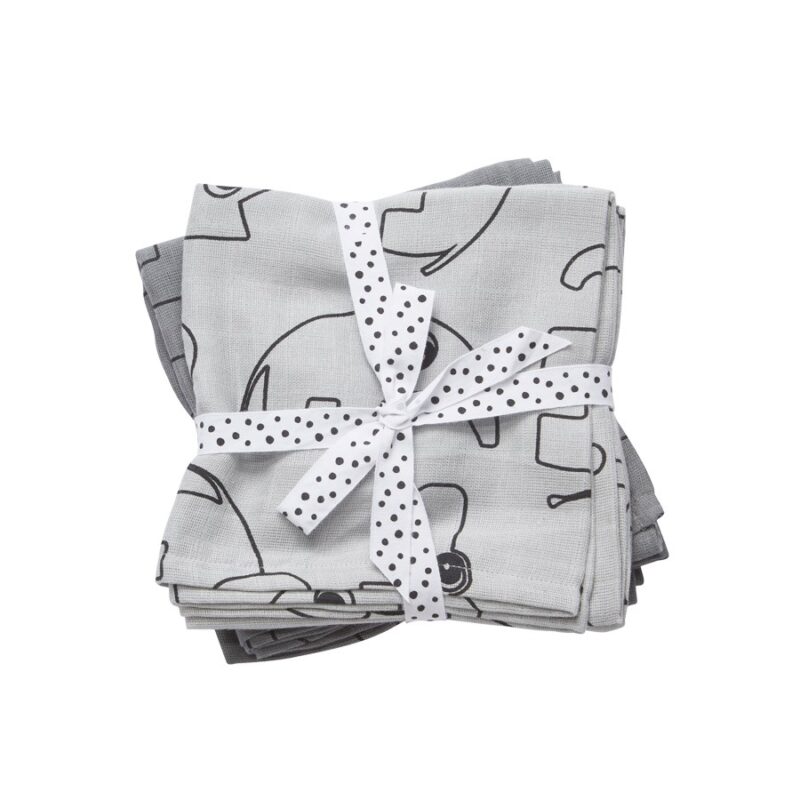 2-pk Swaddle - 120x120 - Contour - Done By Deer - Grå