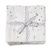 2-pk Dreamy Dots Swaddle - 120x120 - Done By Deer - Hvit