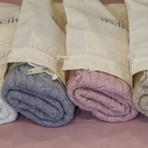 Braided 100 natural Merino wool blanket cream premium collecion16 1