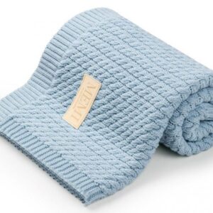 Babyteppe – Vevd pledd - MEMI - Babyblå