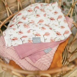 Babyteppe – Vevd pledd - MEMI- Pudderrosa