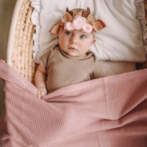 Light Eucalyptus Babyteppe - Eco collection - MEMI - Rosa