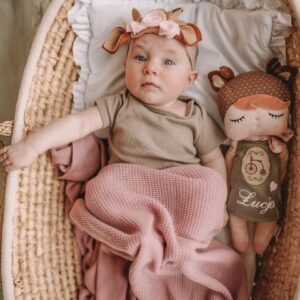 Light Eucalyptus Babyteppe - Eco collection - MEMI - Rosa