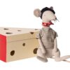Maileg - Rat in cheese box - Light grey