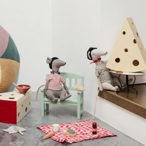 Maileg - Rat in cheese box - Light grey