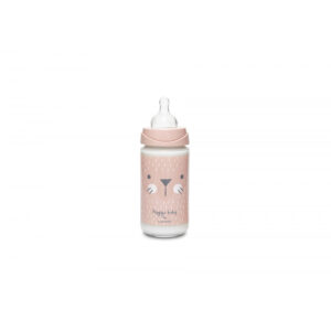 Premium tåteflaske i glass - 240 ml – Hygge – Suavinex - Rosa