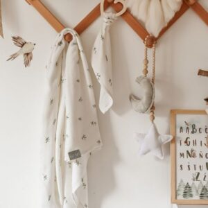 bambusowa pieluszka muslinowa 60x60 leaves