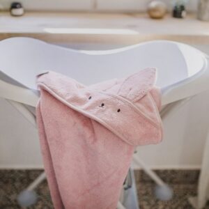 Bamboo håndkle - med kaninhete - MEMI - Rosa