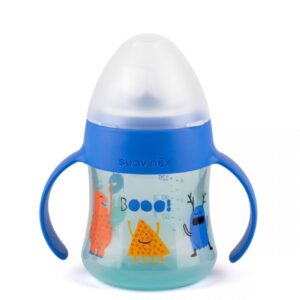 Flaske – First bottle with handles +4M – Suavinex – Blå