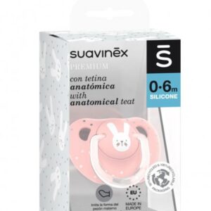 Premium smokk - Anatomisk silikon – Hygge – Suavinex - Rosa