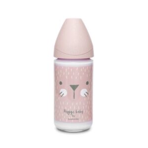 Premium tåteflaske i glass - 240 ml – Hygge – Suavinex - Rosa