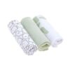 3-pk Muslin Swaddle & Burp Blanket L- Little Spookies olive - Lässig