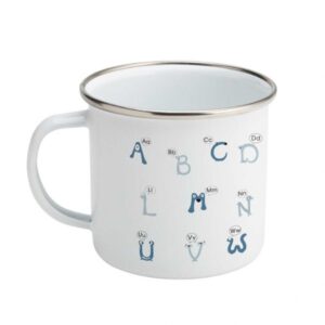 Ut-På-Tur Emaljekopp - Bokstaver - Alfabetika - Blå