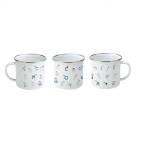 Ut-På-Tur Emaljekopp - Bokstaver - Alfabetika - Blå