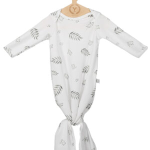 Body / Nattdrakt med knute - økologisk bomull - Yosoy - Grey Leaves