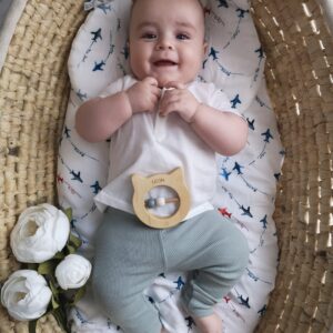 Laken - 80x40 - Vogn, Vugge, Mosekurv - Yosoy - Aeroplanes