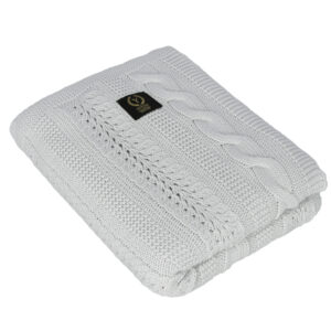 Babyteppe – Strikket pledd – Yosoy – Dreamy - Light grey