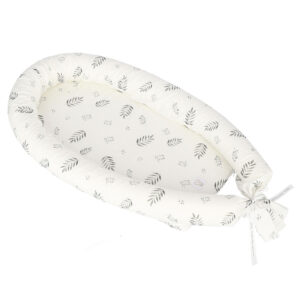 Babynest - Økologisk bomull - Yosoy - Grey Leaves