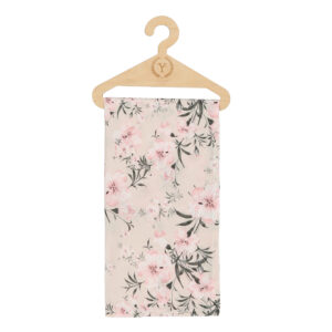 Bamboo Swaddle - Svøpeteppe -120x120 - Yosoy - Flowers on beige