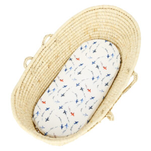 Laken - 80x40 - Vogn, Vugge, Mosekurv - Yosoy - Aeroplanes