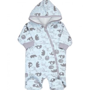 Fôret babydress med føtter - økologisk bomull - Nini