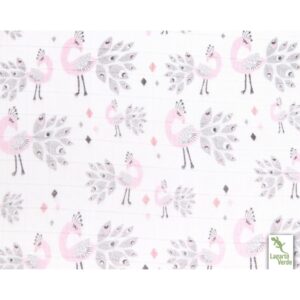 Bamboo Swaddle - 75 x 100 - Lagarto Verde - Påfugler