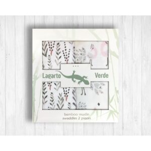 Musselin Gulpekluter 2-pk - 70 x 70 - Lagarto Verde