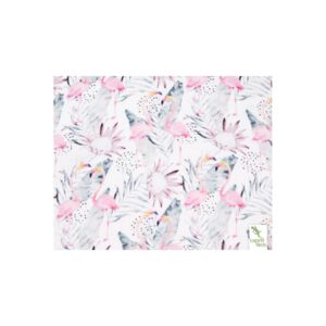 Musselin Gulpekluter 2-pk - 70 x 70 - Lagarto Verde - Flamingo/Pastellkvister