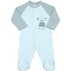 Pysjamas med fot – Heldress – økologisk bomull – Nini - Pilot