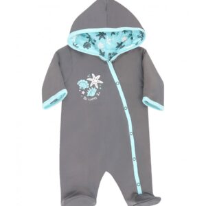 Fôret babydress med føtter – økologisk bomull – Nini – Shells